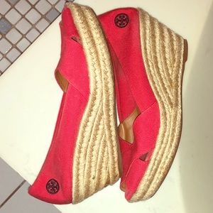 Tory Burch Red Espadrilles